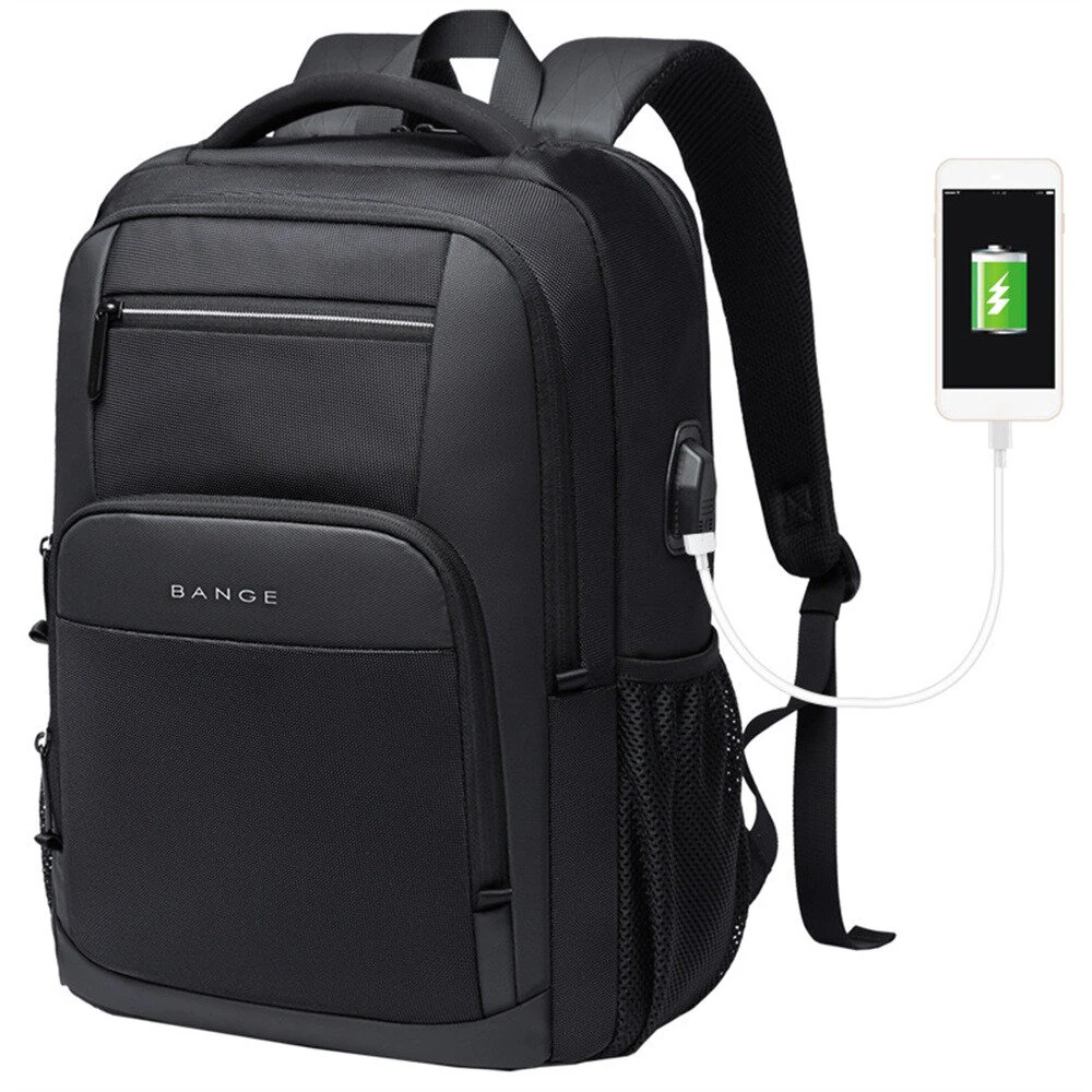 BANGE Backpack Men's Shoulder Bag 15.6 Laptop Computer Bag Casual Sports Travel Backpack Breathable Large Capacity USB Charging Backpack (image for) BANGE Backpack Men's Shoulder Bag 15.6 Laptop Computer Bag Casual Sports Travel Backpack Breathable Large Capacity USB Charging Backpack